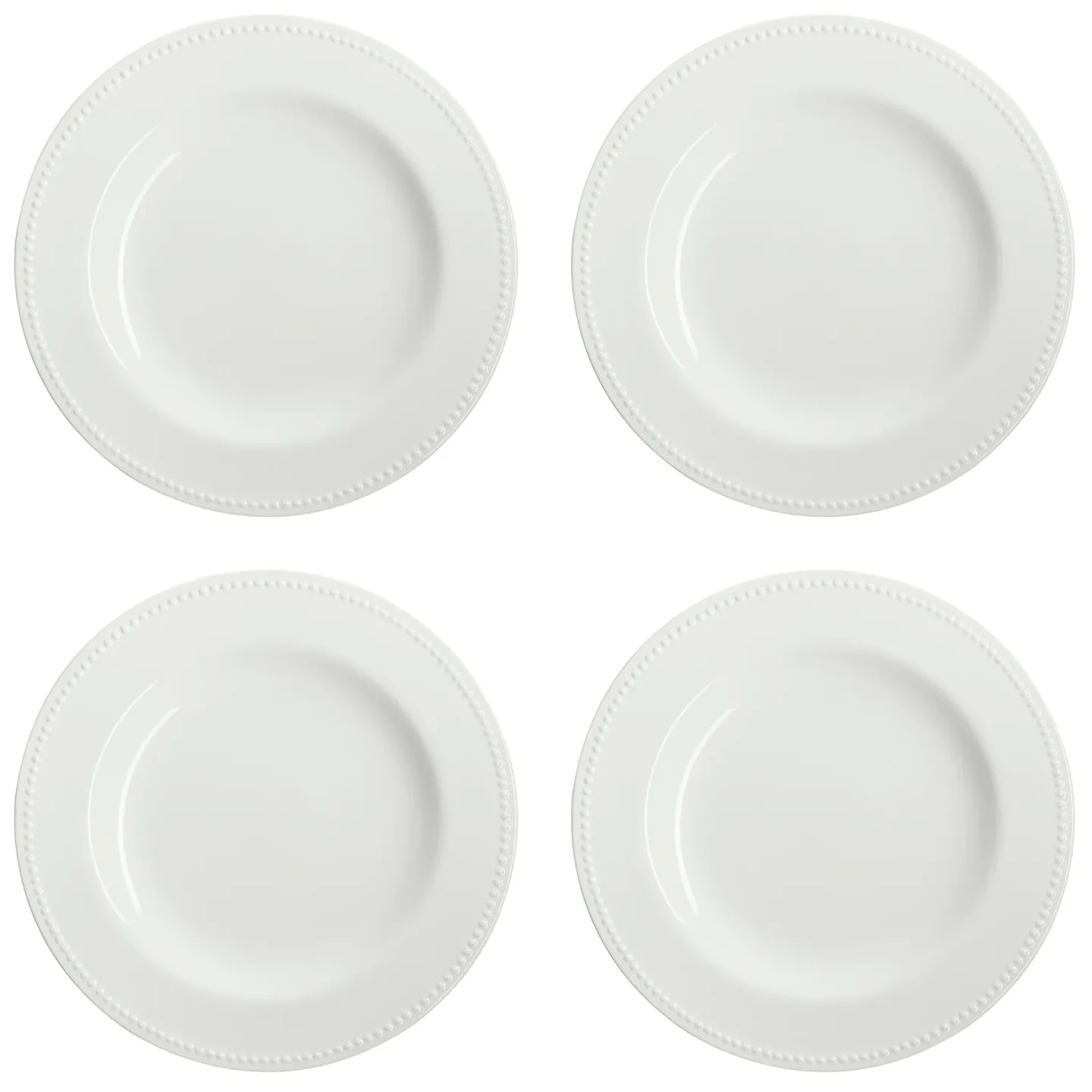 Scandi Living Dots tallrik 28 cm 4-pack Cremevit