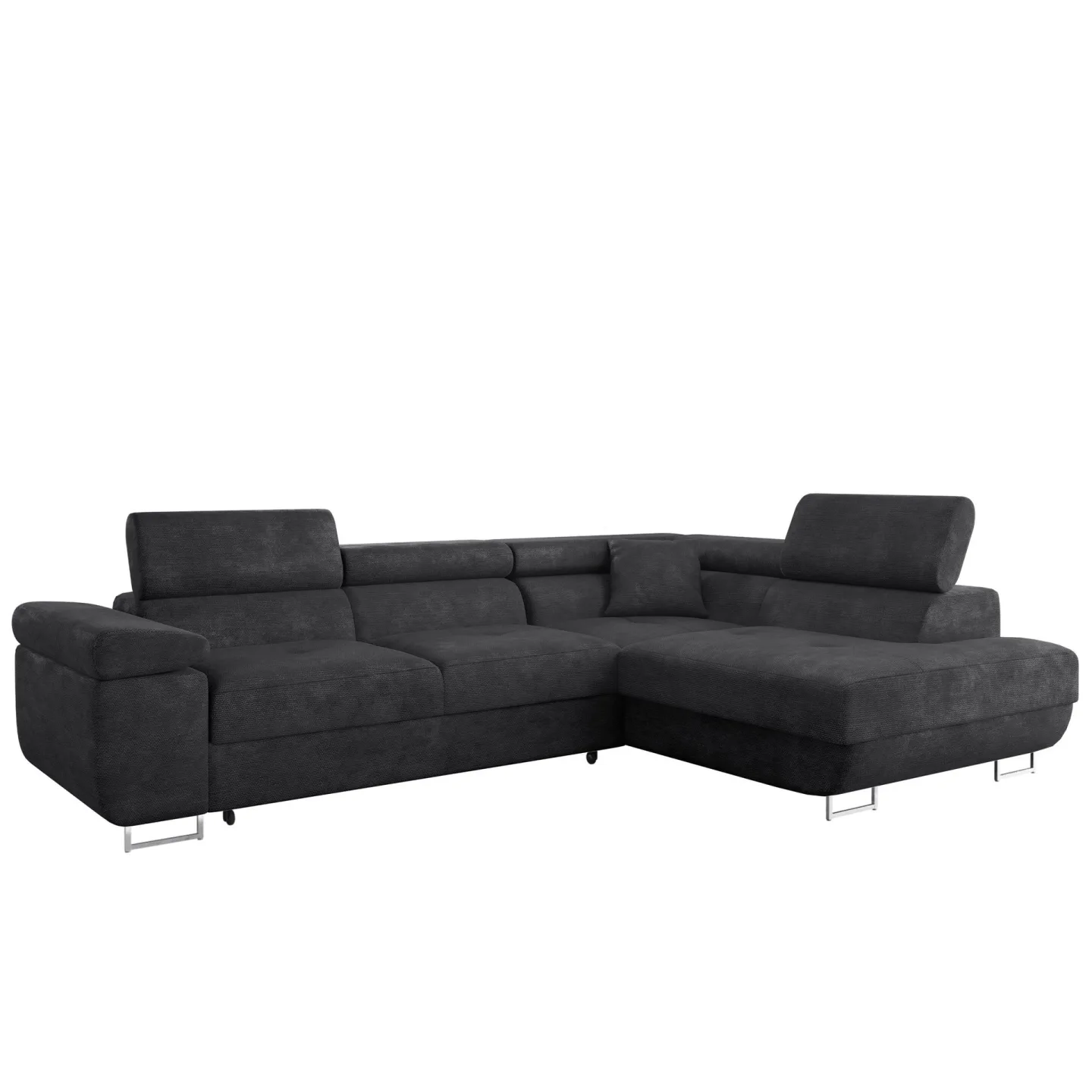 Gabina 4-sits Bäddsoffa med schäslong - svart
