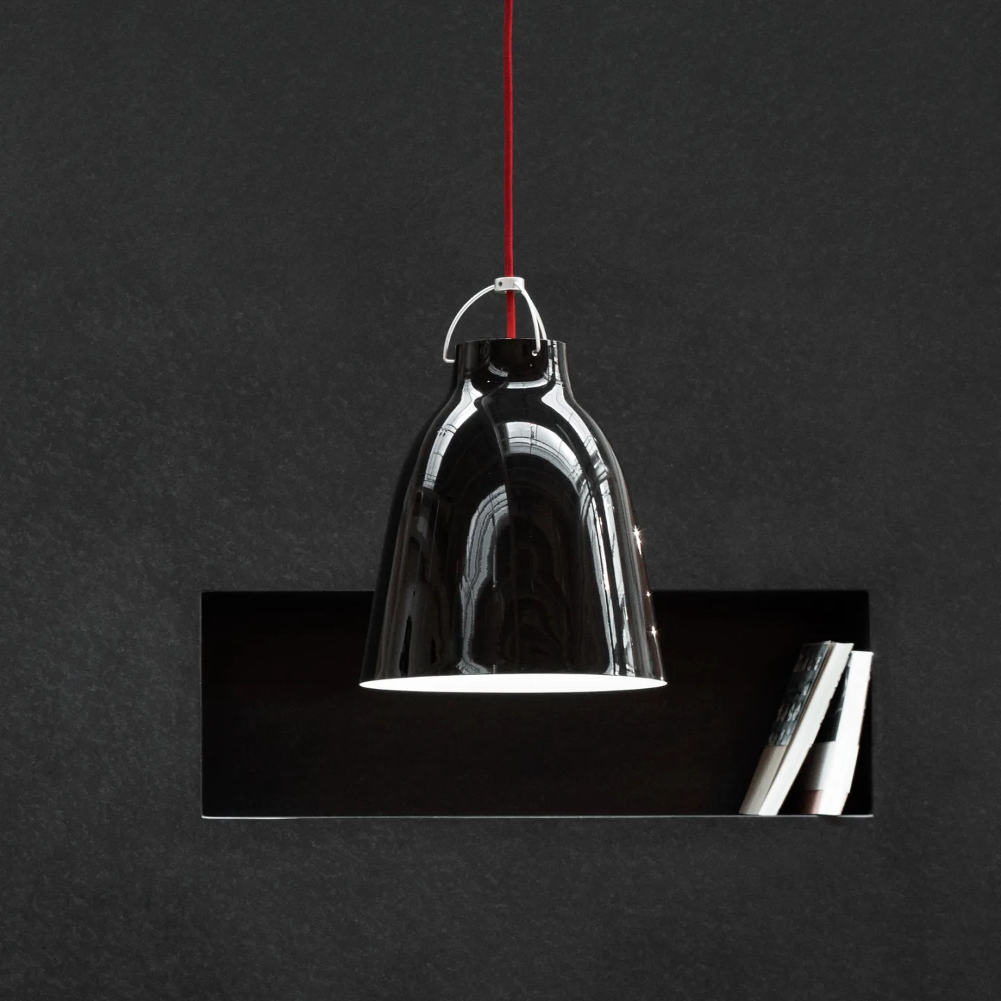 Caravaggio™ P2 pendellampe sort - FRITZ HANSEN Caravaggio P2 - Stue - Design - Metal - Med én lyskilde