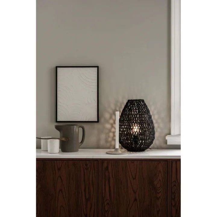 Buster Tischleuchte Black - Watt & Veke - Wohnzimmer - Skandinavisch - Papier / Karton - Einflammig