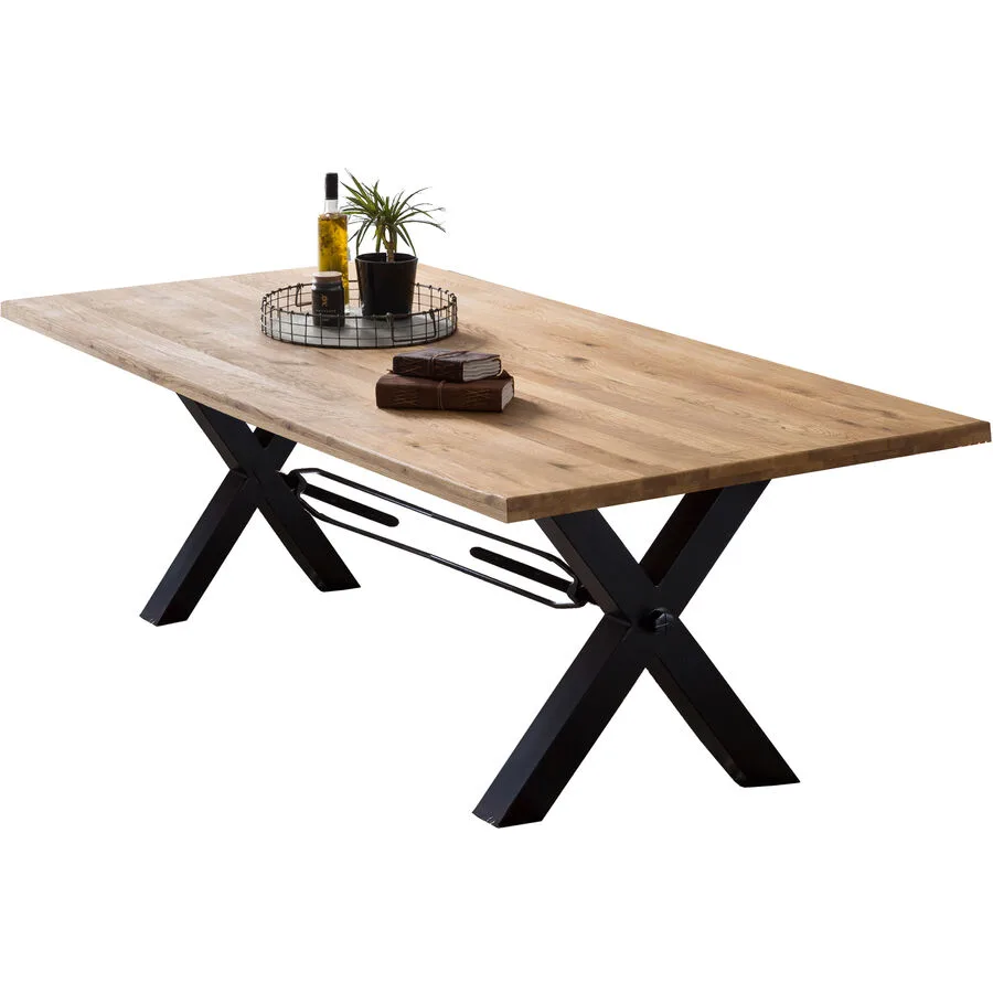 Tisch Platta natur Wildeiche Massivholz B 200 T 100 cm