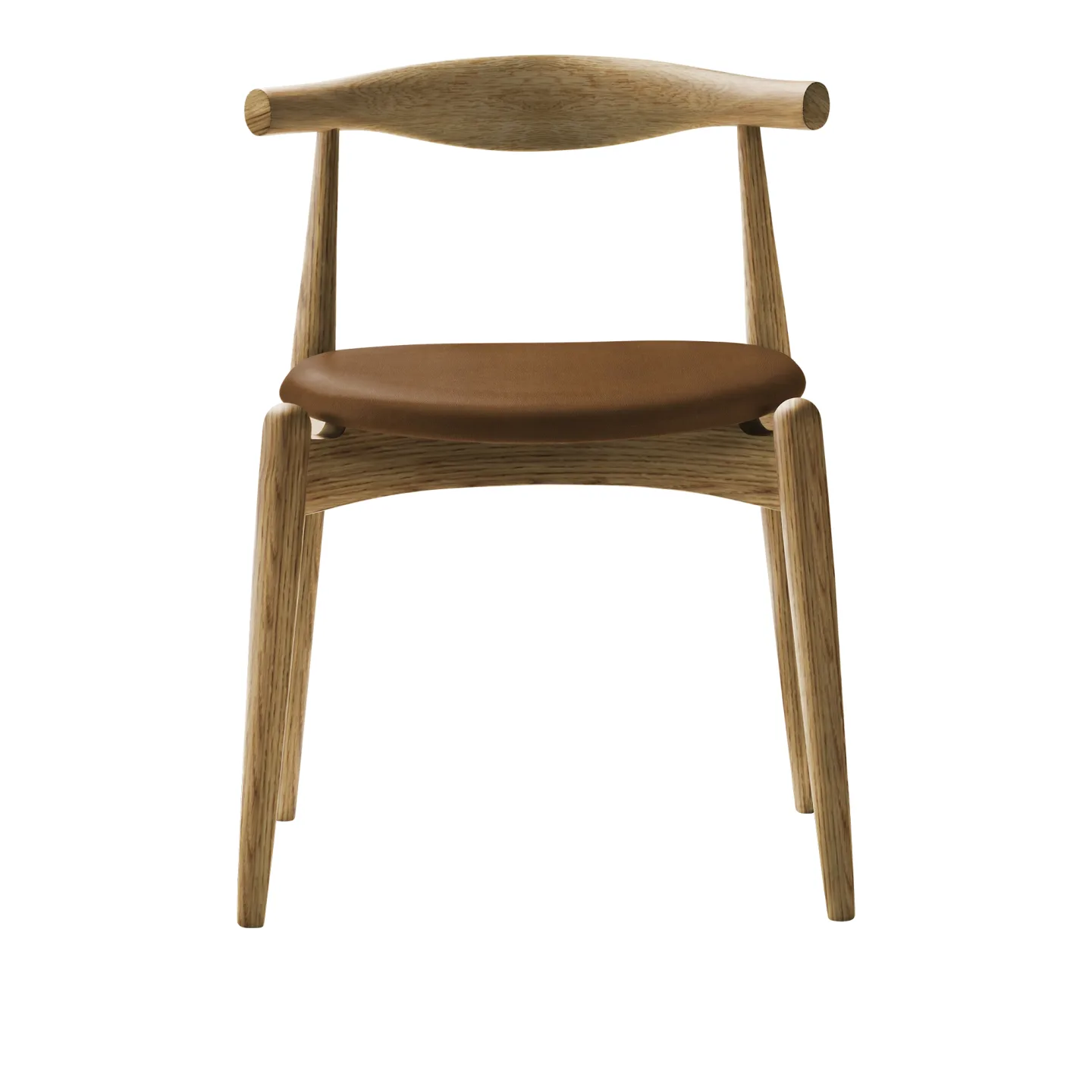 Carl Hansen - CH20, Oljad Ek, Lädergrupp C Sif - 91 - Matstolar - Hans J. Wegner - Träfärgad - Trä