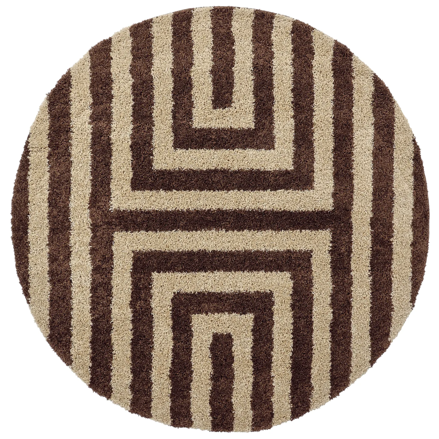 Runde tepper - Imilchil (beige/brun) (Størrelse: Ø 200 cm)