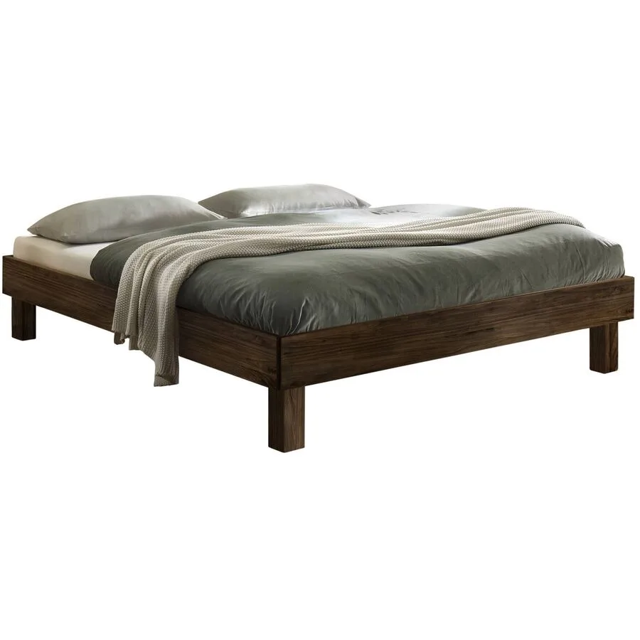Hasena Bett Ferizeya Braun Holz 200 x 200 cm - Farbe: nussbaumfarbig