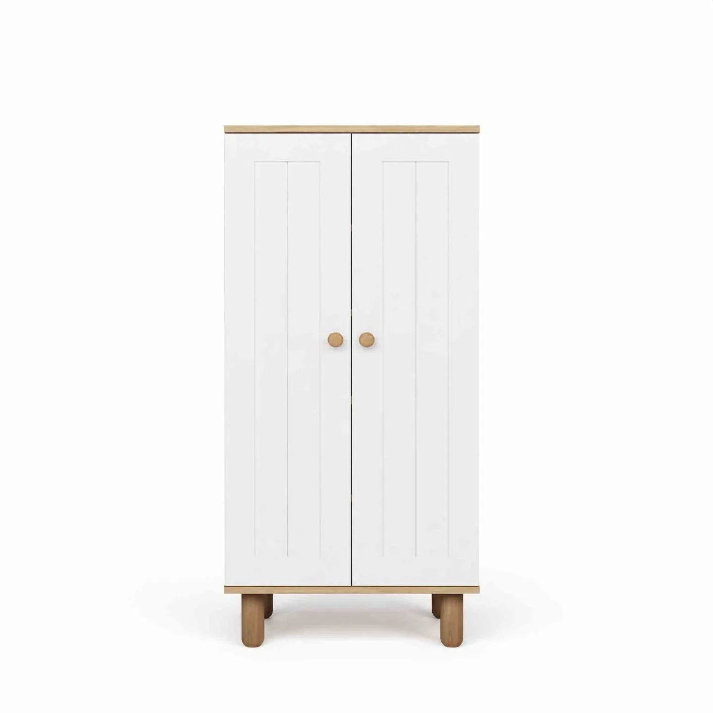 Seynor Multifunktionsskåp 60x129x37 cm - Vit och valnöt