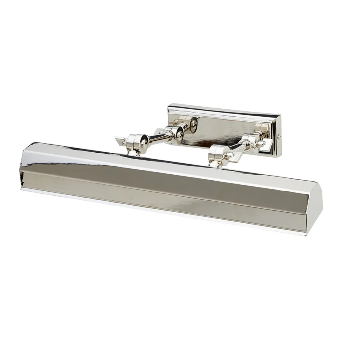 Chawton vegglampe, polert nikkel, 40 cm, metall – Elstead - Stue - Antikk - Kantet
