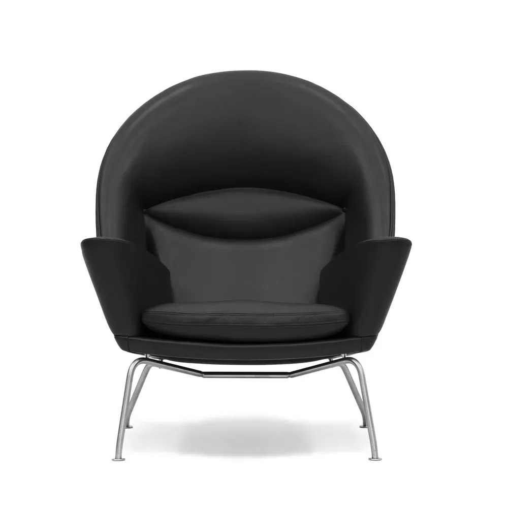 Carl Hansen & Søn CH468 Oculus Chair fåtölj rostfria stålben Thor 301 läder