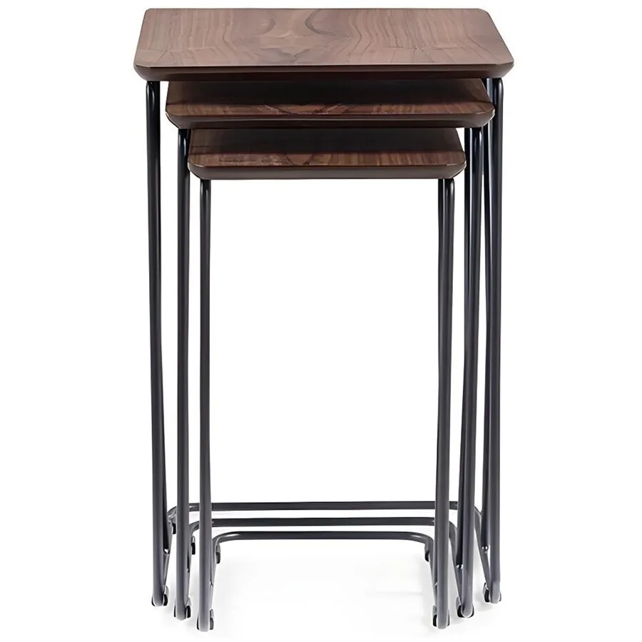 Beistelltisch 3er-Set Yasam Walnuss Holzwerkstoff B 43 H 65 cm