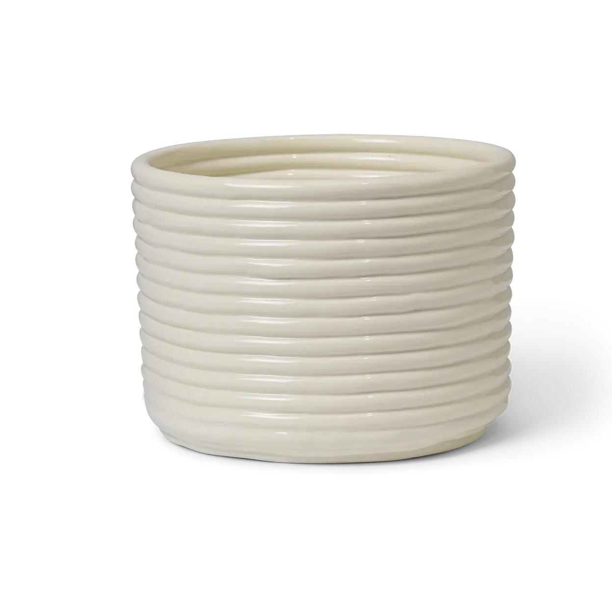 Ferm Living Corduroy Blumentopf Ø20x15 cm Off white