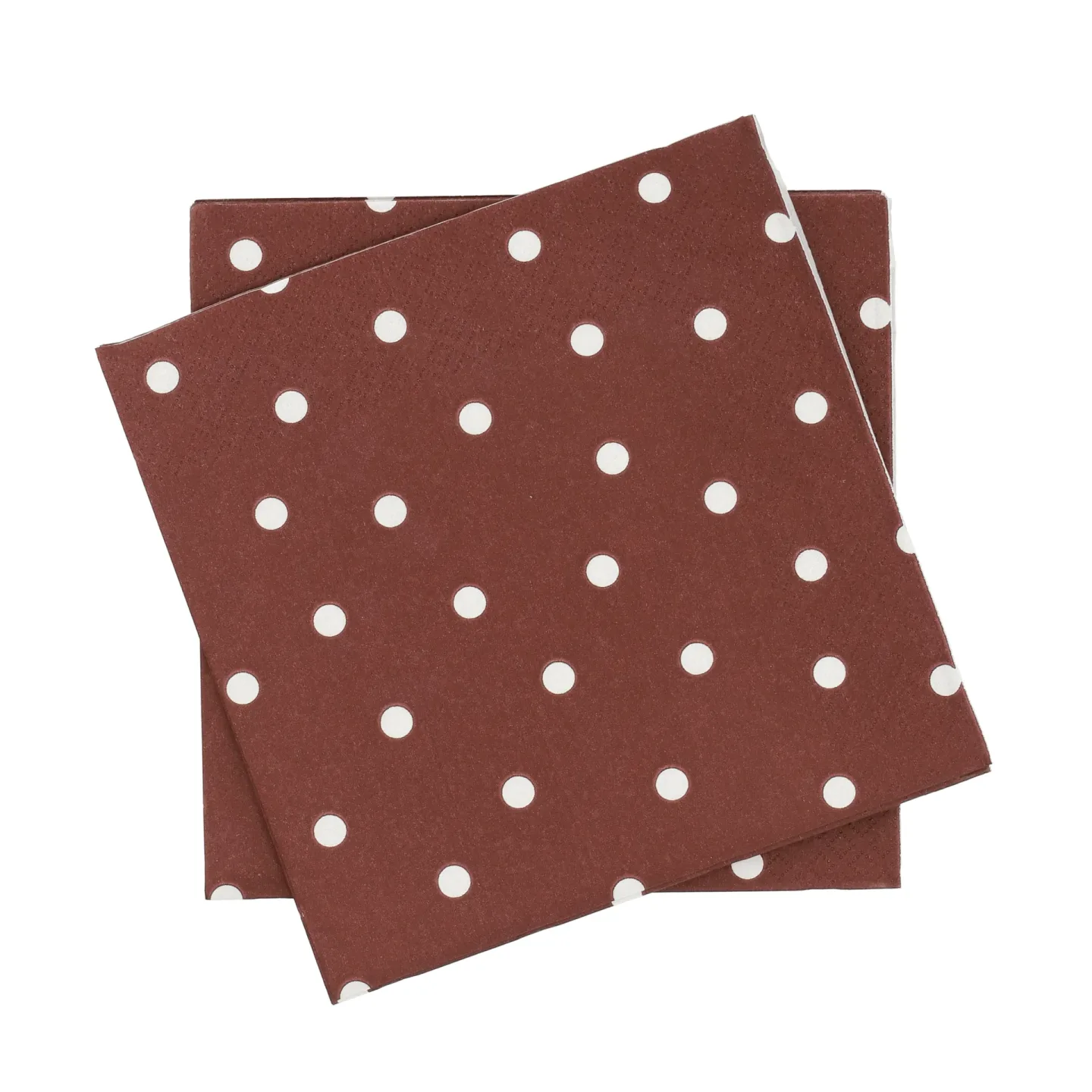 Scandi Essentials Feine Punkte Papierserviette Weinrot-Weiß, 20er-Pack, 33x33 cm