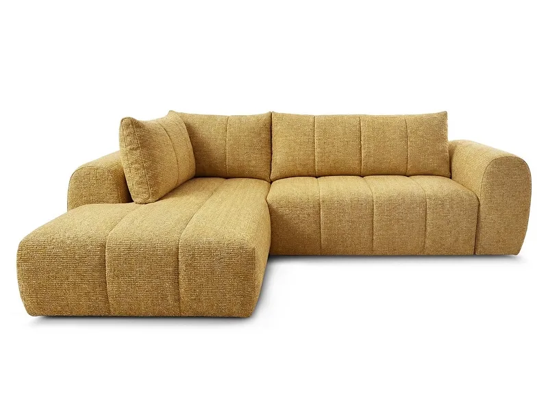 Ecksofa BOBOCHIC NESTY Stoff chiniert gelb