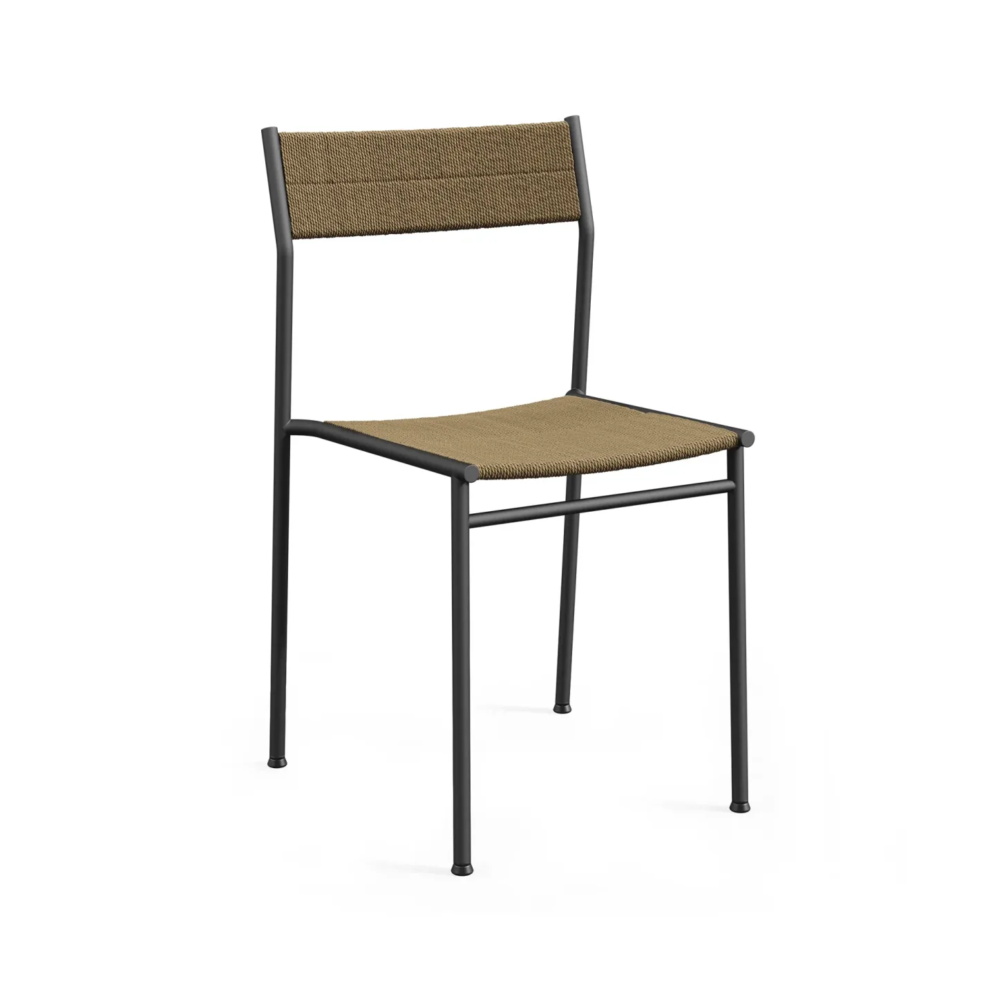 Northern Vev Stuhl Black-brown rope