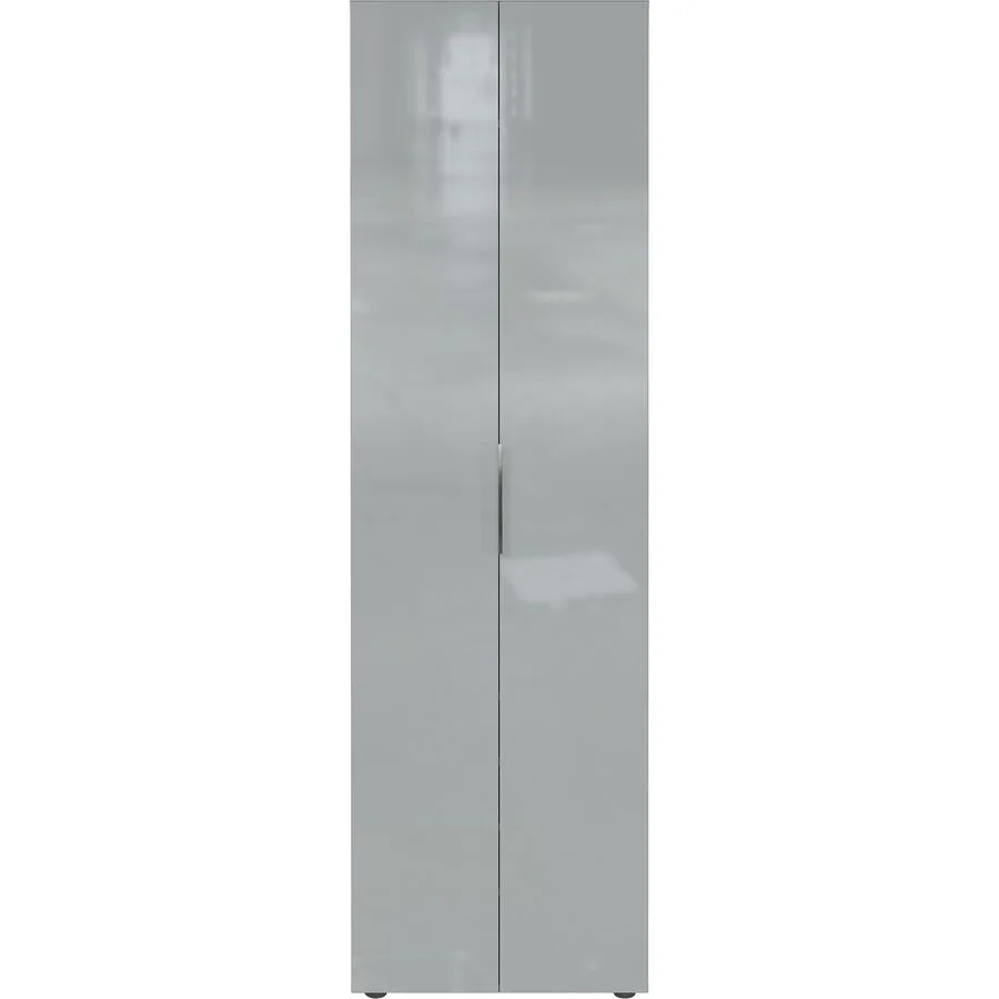 Garderobenschrank Yuna graphite Holzwerkstoff/Glas B 59 T 40 H 197 cm