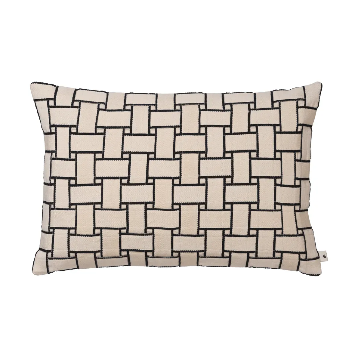 Ferm Living Lattice kuddfodral Off-white-black, 40x60 cm