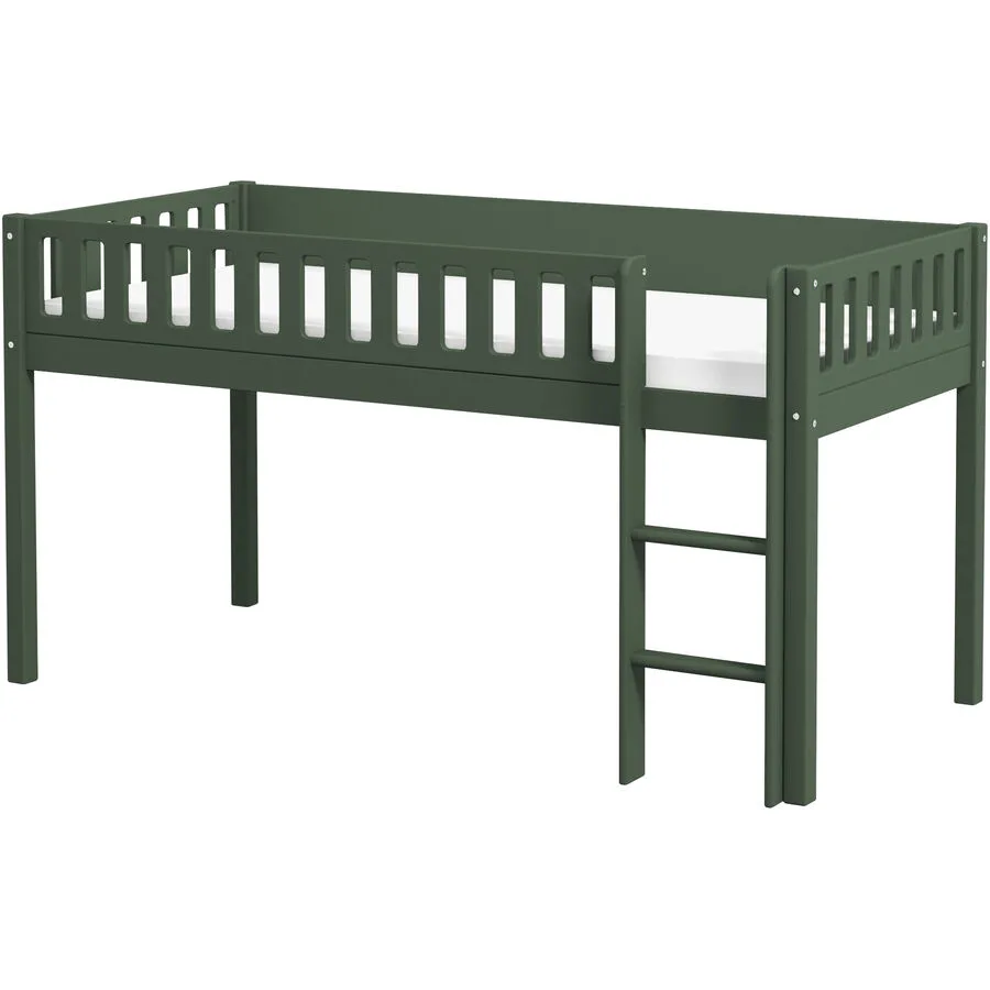 Hochbett Leeloo grün Pinie 90 x 200 cm