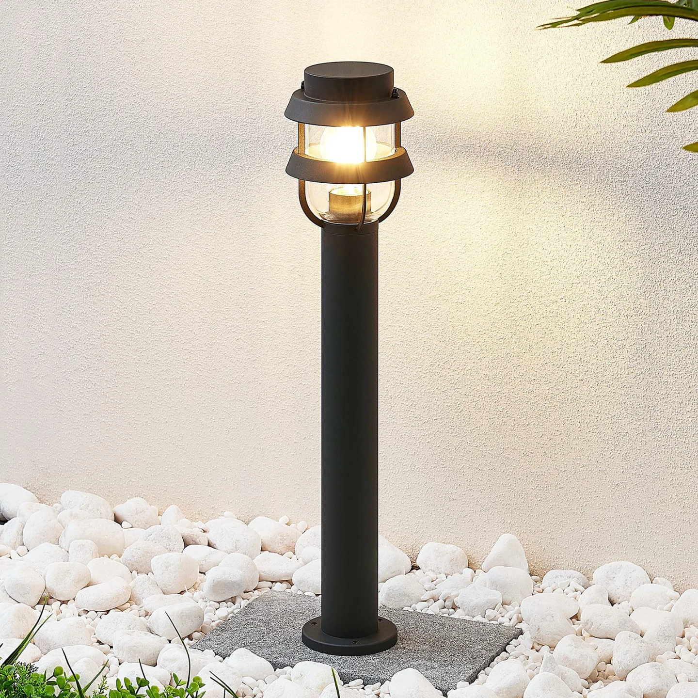 Alvaro Havelampe H60 Dark Grey - Lindby - Terrasse - Moderne - Aluminium - Med én lyskilde