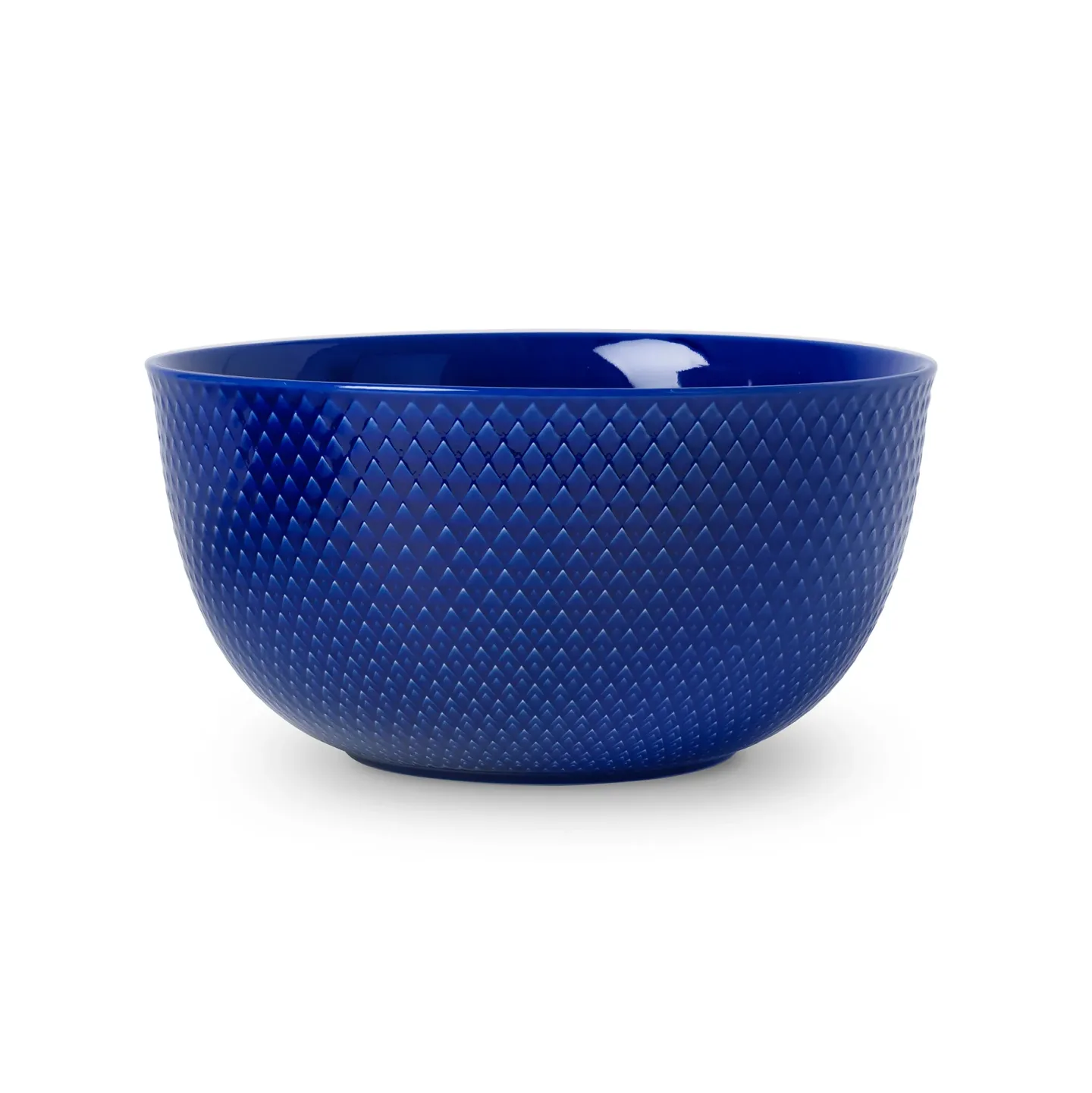 Lyngby Porcelæn Rhombe serveringsskål Ø22 cm Mörkblå