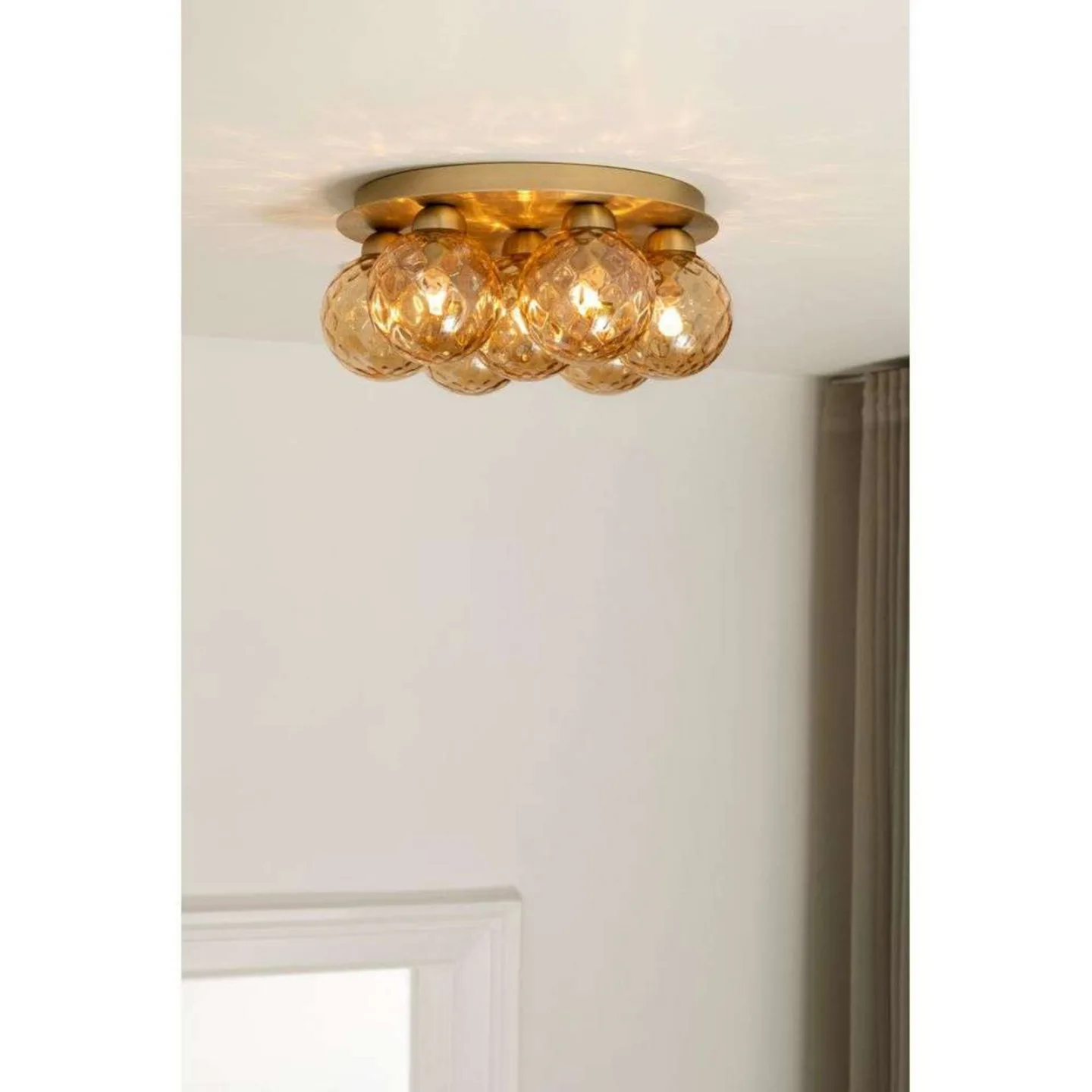 Apiales 7 Deckenlampe, messing/gold, Ø 38 cm, 7-flg. - Nuura Nuura Aps - Wohnzimmer - Skandinavisch - Glas - Mehrflammig