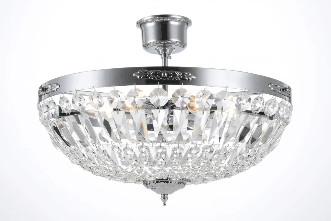 Norrsken Design - Rhea Ø50 - Kristallkrona - Silver