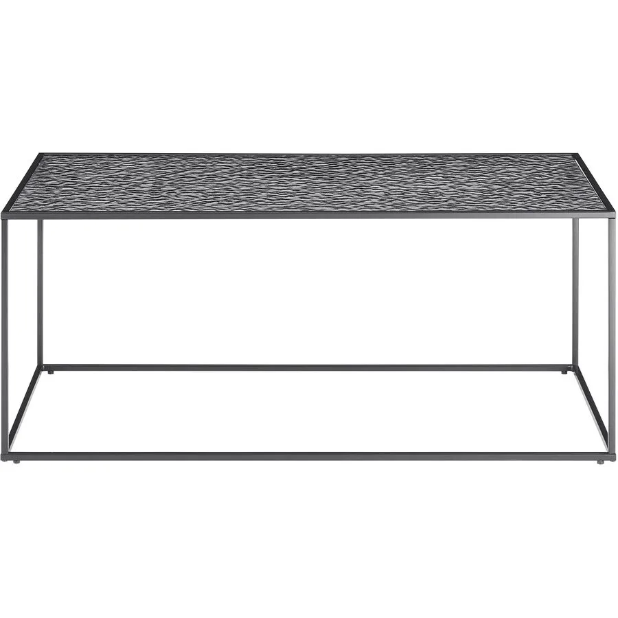 Salontisch Habit schwarz Metall/Glas B 110 T 55 cm