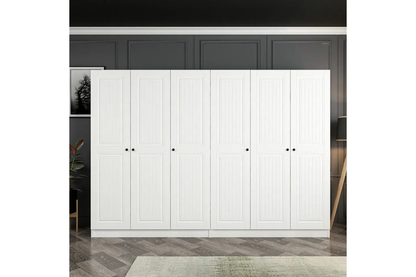 Fruitland Garderob 270 cm - Vit