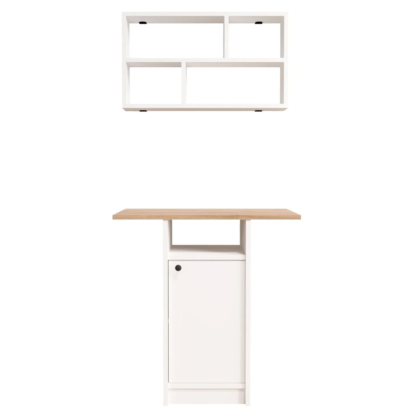 Avero Matbord- 72x73,8x44,5 cm - Vit och ek