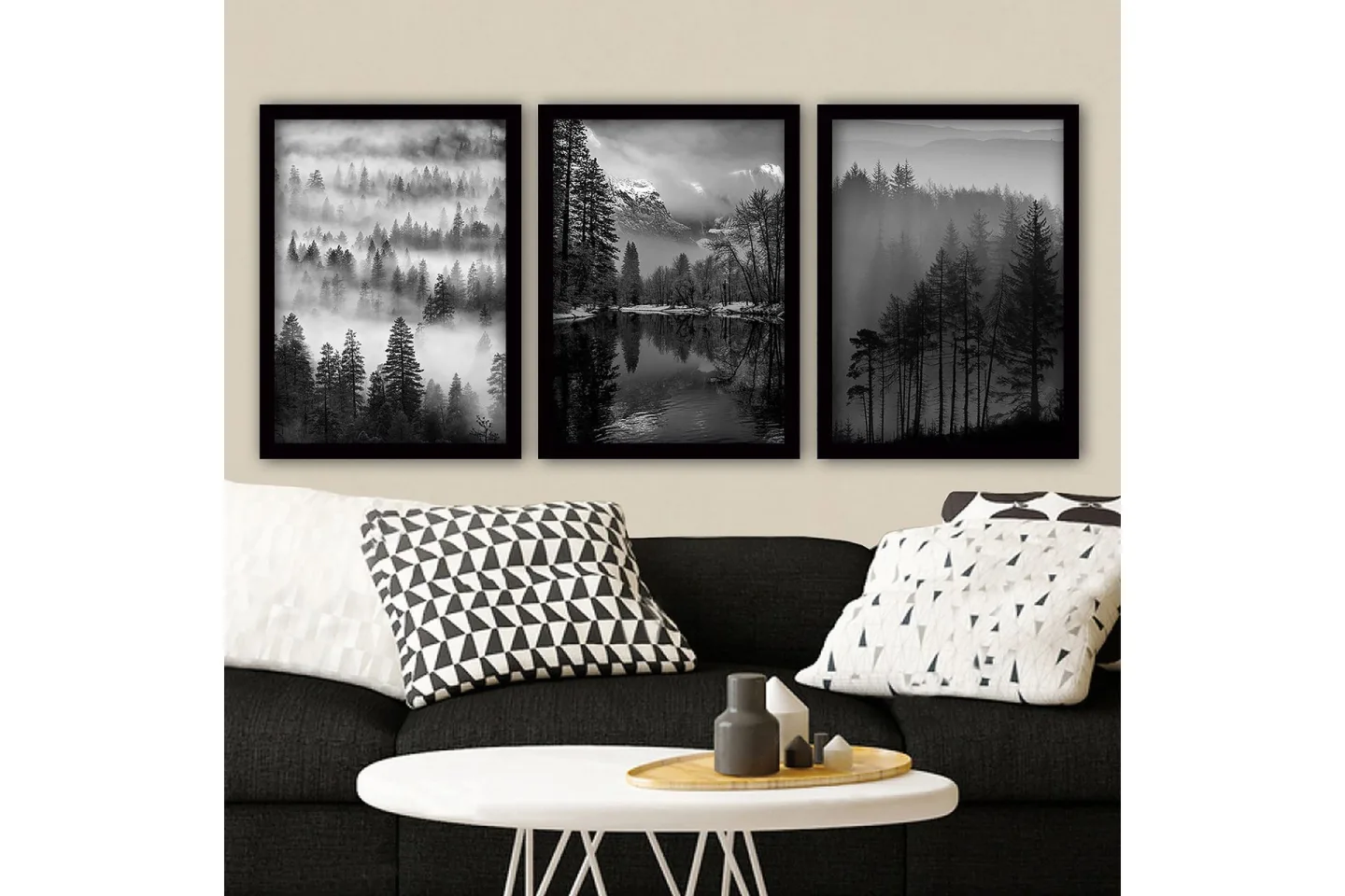 Decorative Framed Painting (3 Pieces) 35x45 -