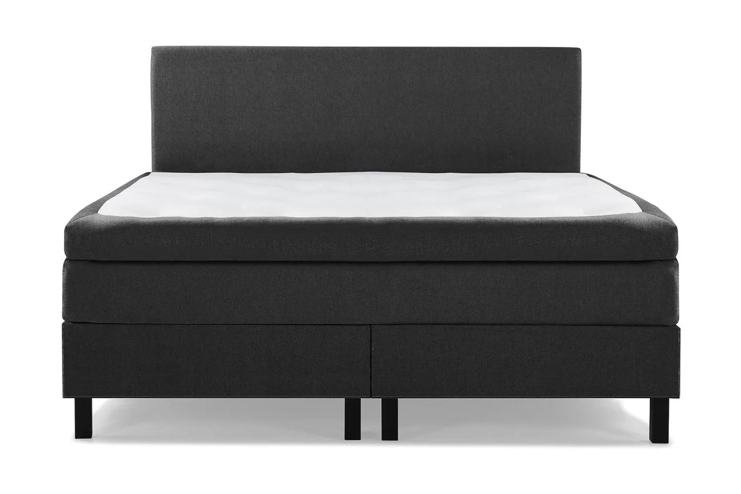 Lucky Komplett Sängpaket 180x200 Polyeter Slät - Svart/Grå