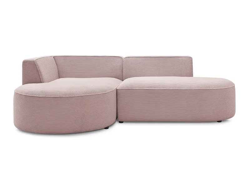 Ecksofa BOBOCHIC ROUSSEAU Cord-Stoff violett