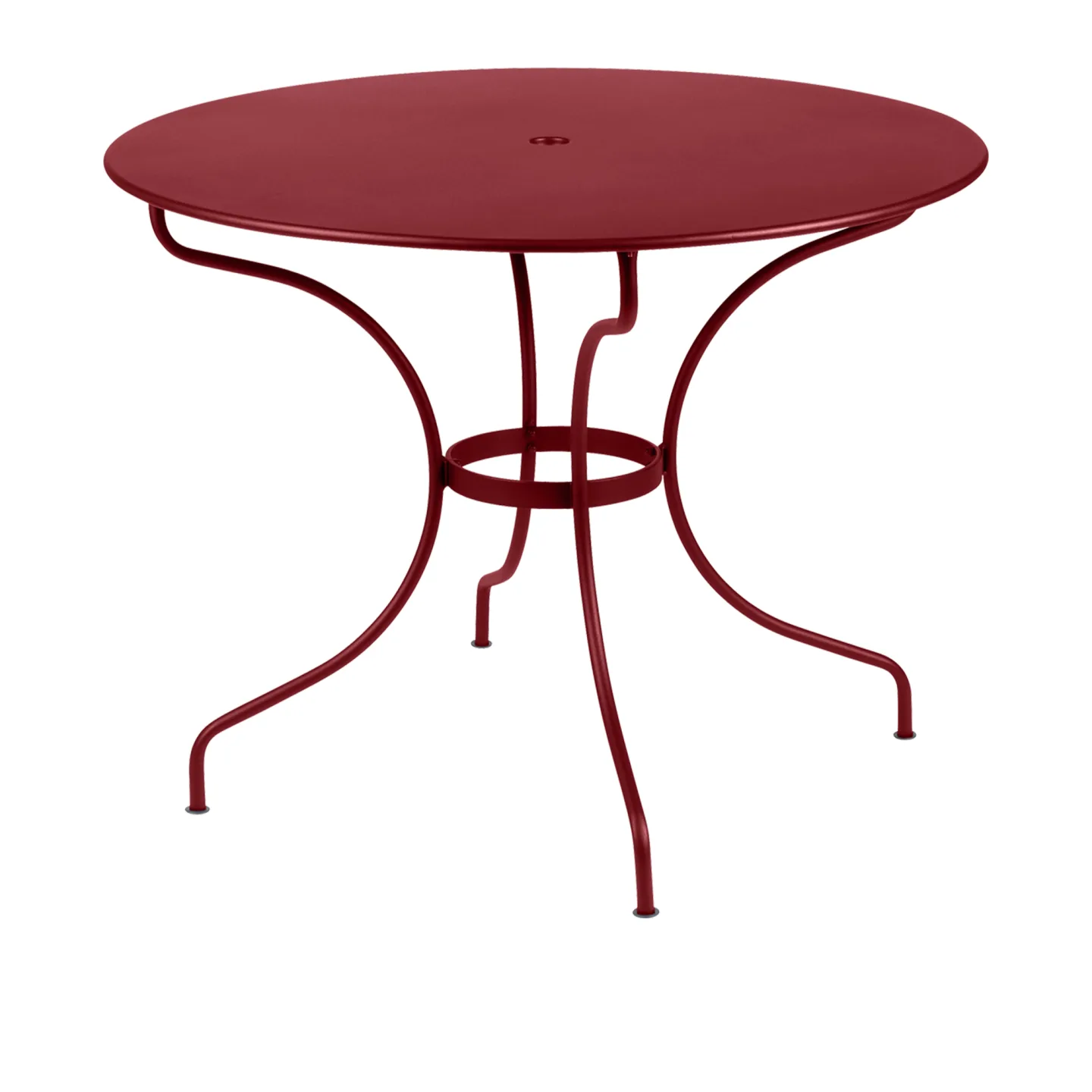 Fermob - Opéra Table Ø 96 cm, Chili - Matbord utomhus - Studio Fermob - Röd - Metall