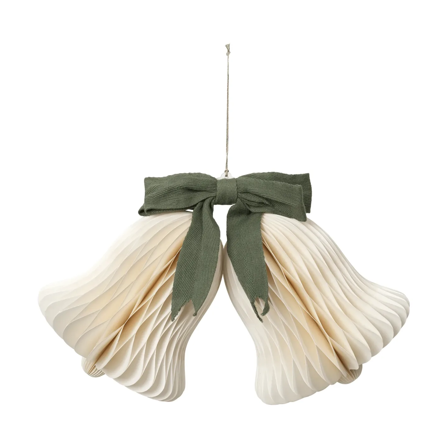 Broste Copenhagen Chime bjällra julupphäng Off White-Grape Leaf Green