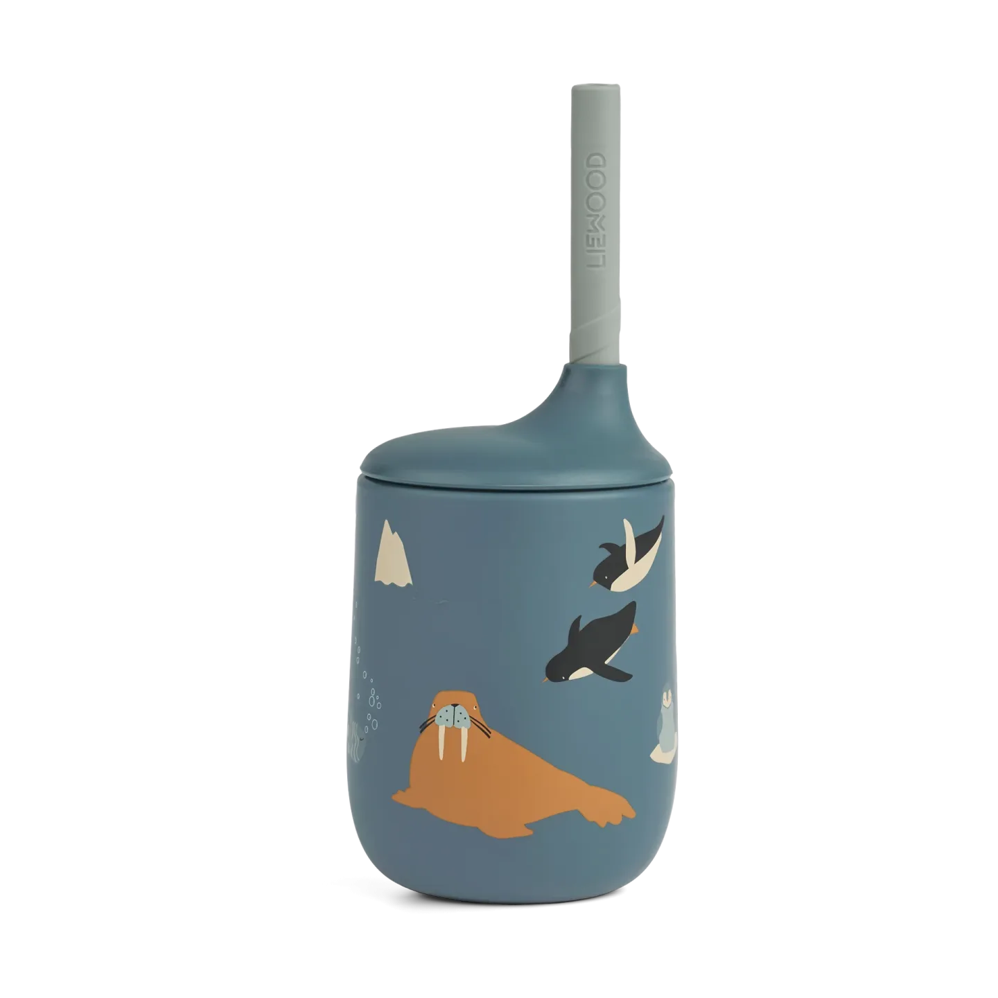 Liewood Ellis printed Sippy Cup Trinklernbecher mit Strohhalm 23 cl Arctic Sea-Ocean view