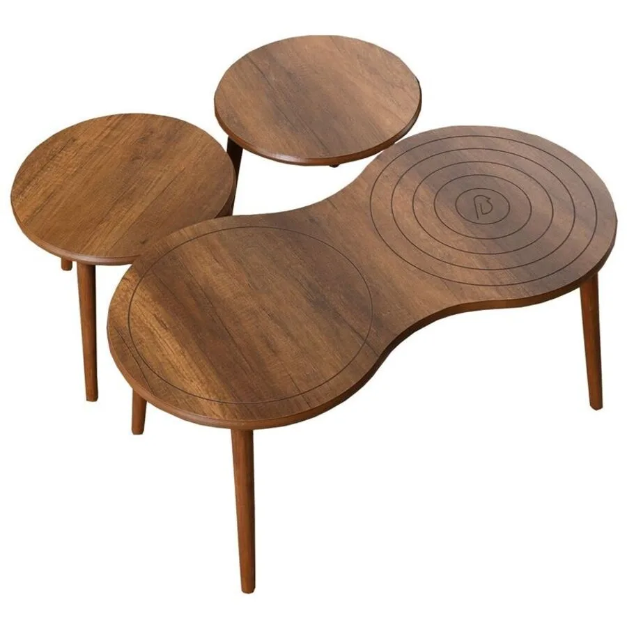 Salontisch Georis Nussbaum 100% MDF B 100 T 50 cm