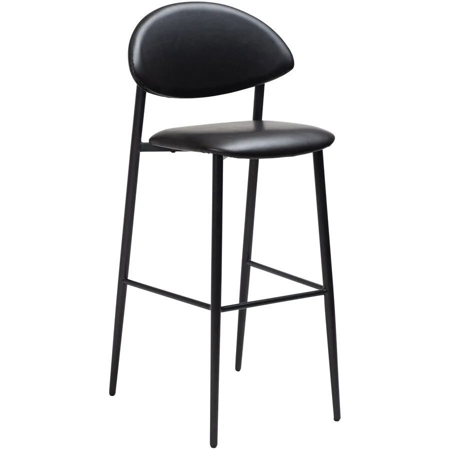 DAN-FORM Barhocker 2er-Set Tush schwarz Kunstleder H 107 cm