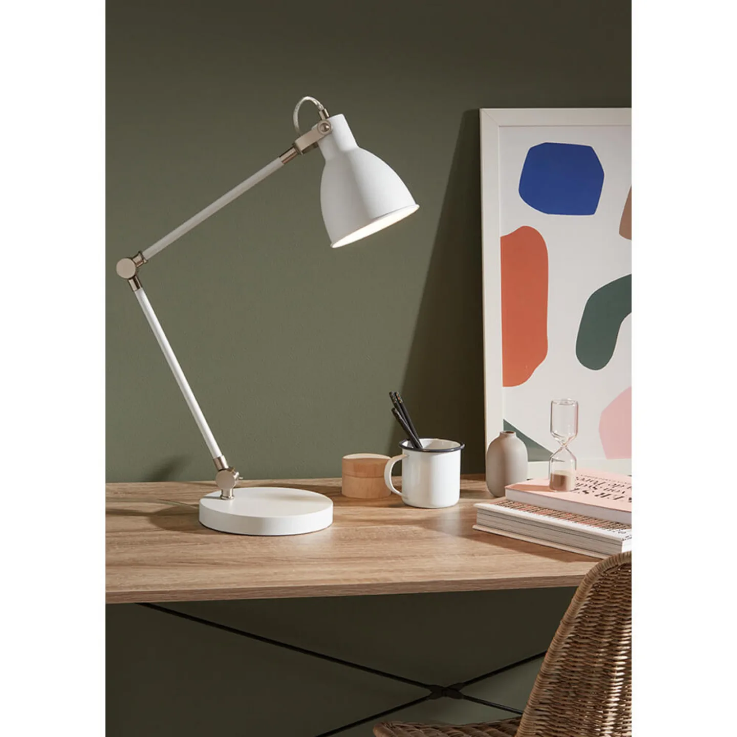 House Tischleuchte White/Steel - Markslöjd - Arbeitszimmer / Büro - Metall