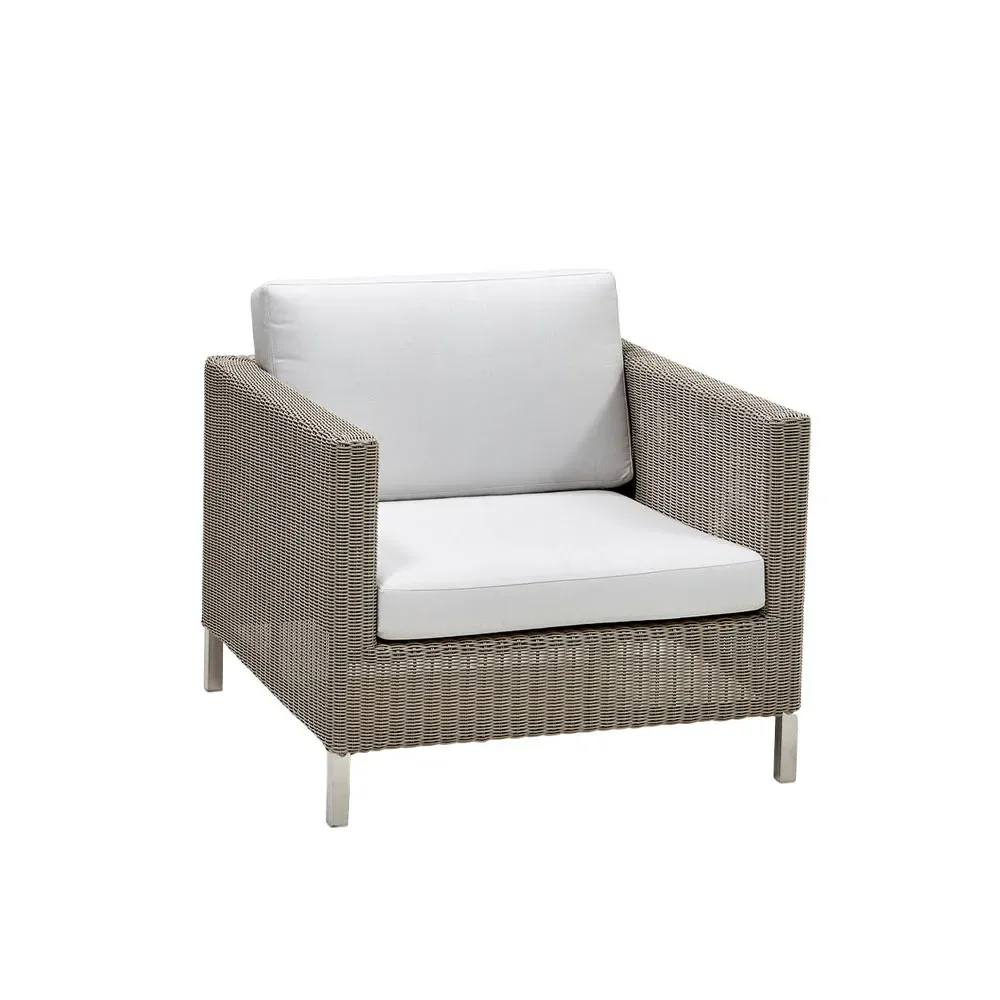 Cane-line Connect fåtölj weave Taupe, dynset Cane-Line Natté white