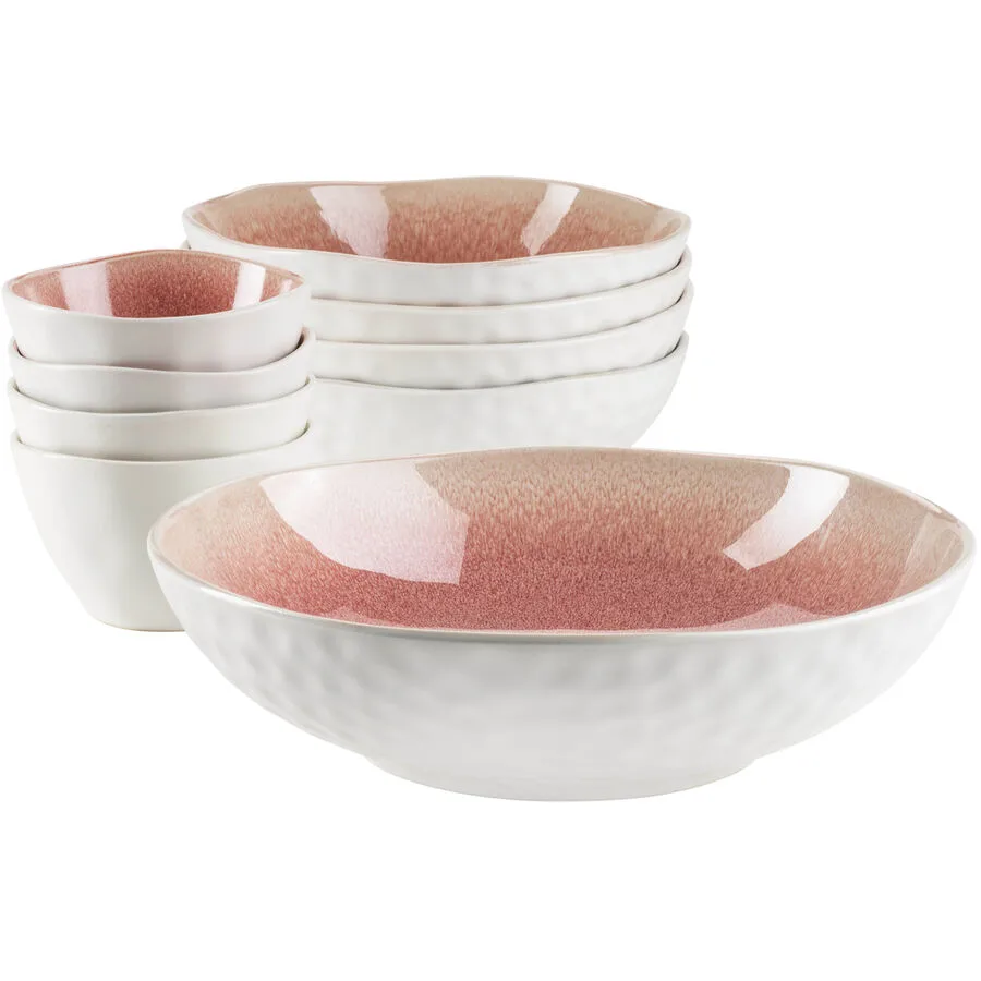 MÄSER Salatservierset Frozen berry Steinzeug 9 Stk