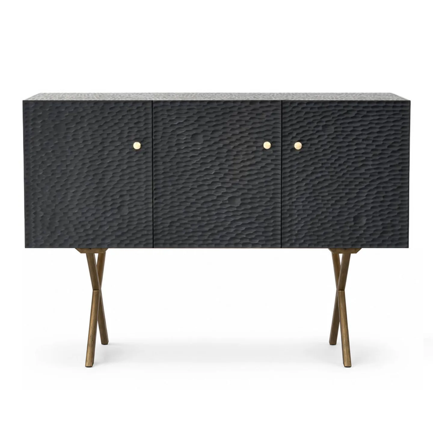 Zanat - Touch Sideboard, 3 doors/Brons, Svartbetsad lönn 129 cm - Skänkar och sideboards - Studioilse - Svart - Trä