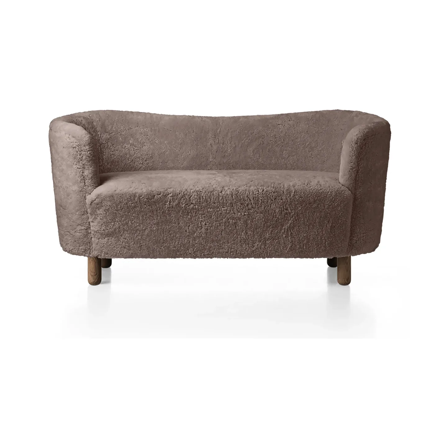 Audo Copenhagen Mingle soffa 152 cm Fårskinn Sahara-mörkbetsad ek