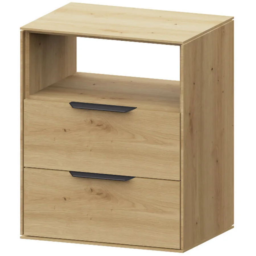Nachttisch Nikolai eiche Wildeiche Massivholz B 50 H 63 cm