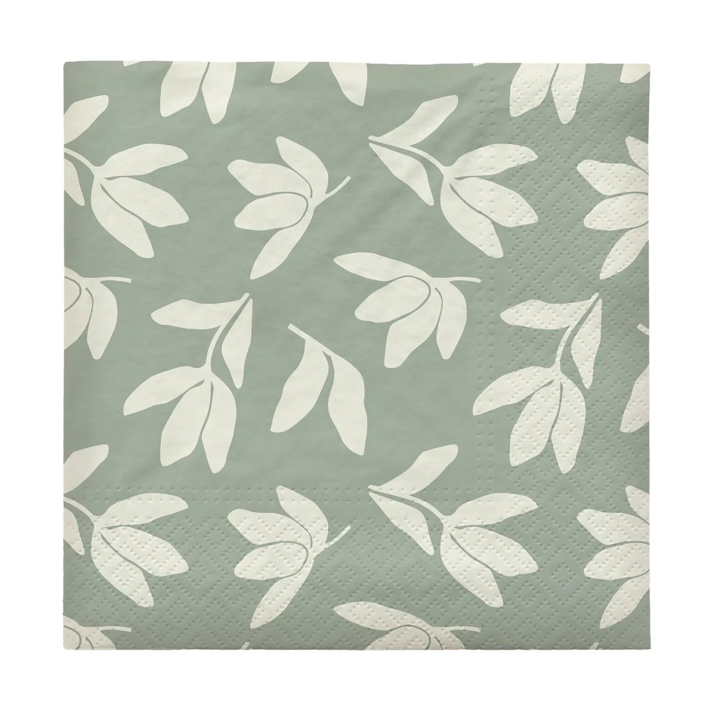 Broste Copenhagen Herbert Papierservietten 33x33 cm 20er-Pack Desert sage-off white