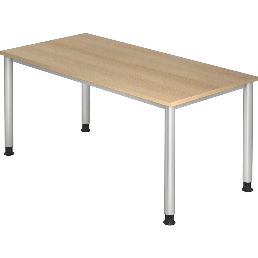 Schreibtisch Office eiche Holzwerkstoff Höhenverstellbar B 160 T 80 cm