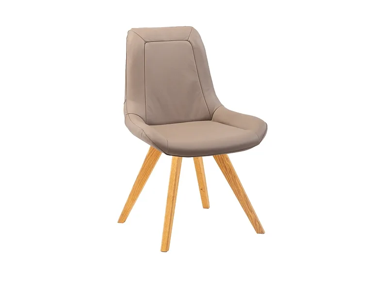 Stuhl AROSA Echtleder taupe drehsitz