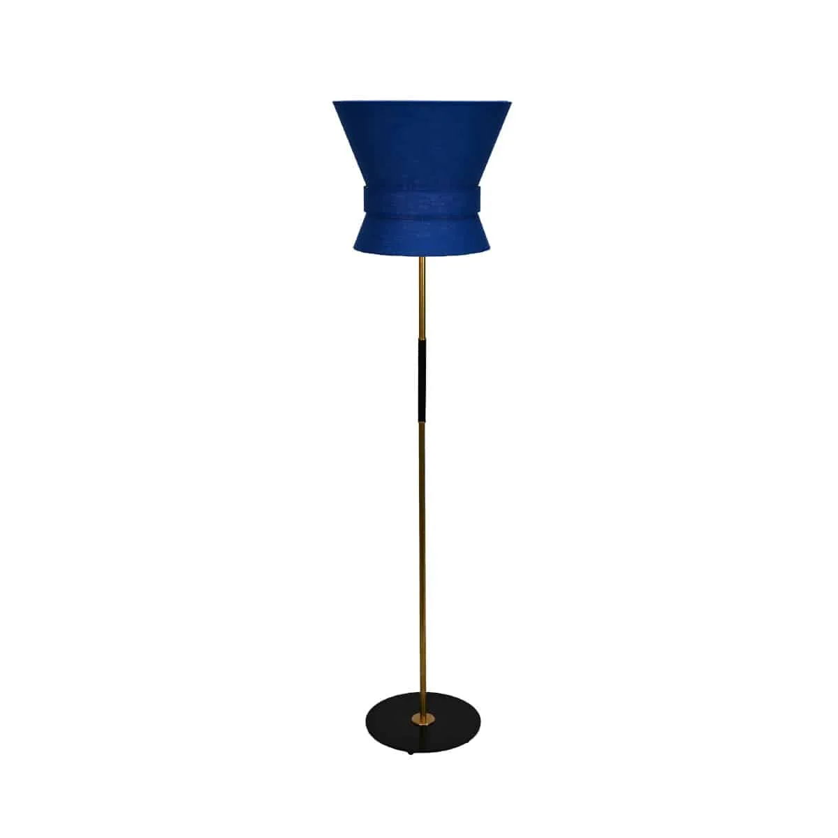 Örsjö Bow Golvlampa Svart - Stor skärm Midnattsblå