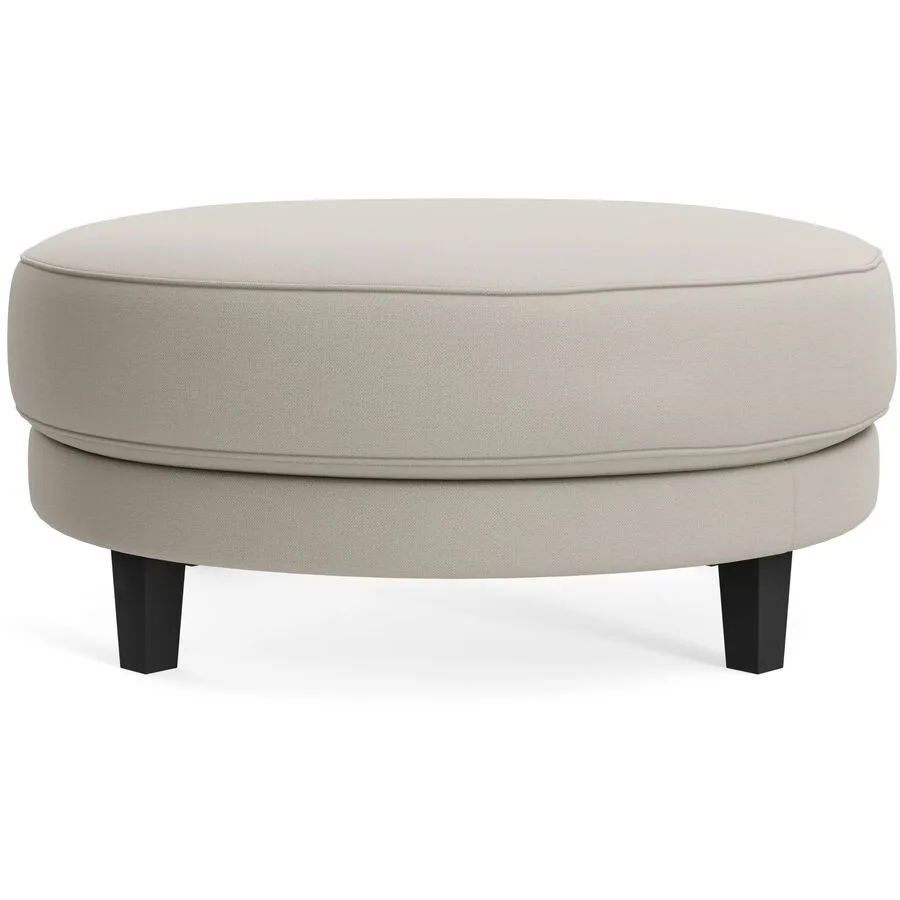 Hocker Avena natur Stoff/Holzfuss schwarz B 101 H 45 cm - Möbel Konfigurator: Traummöbel individuell zusammenstellen