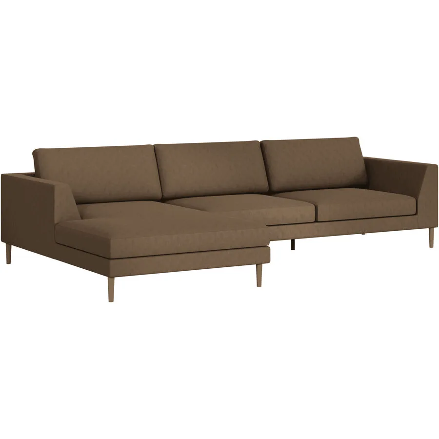 Ecksofa Domino Braun Stoff 310 cm 181 cm - Möbel Konfigurator: Traummöbel individuell zusammenstellen