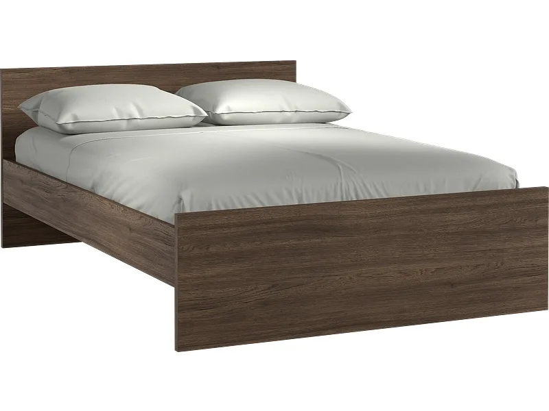 Bett NAIA 140x200cm spanplatte eiche dunkel