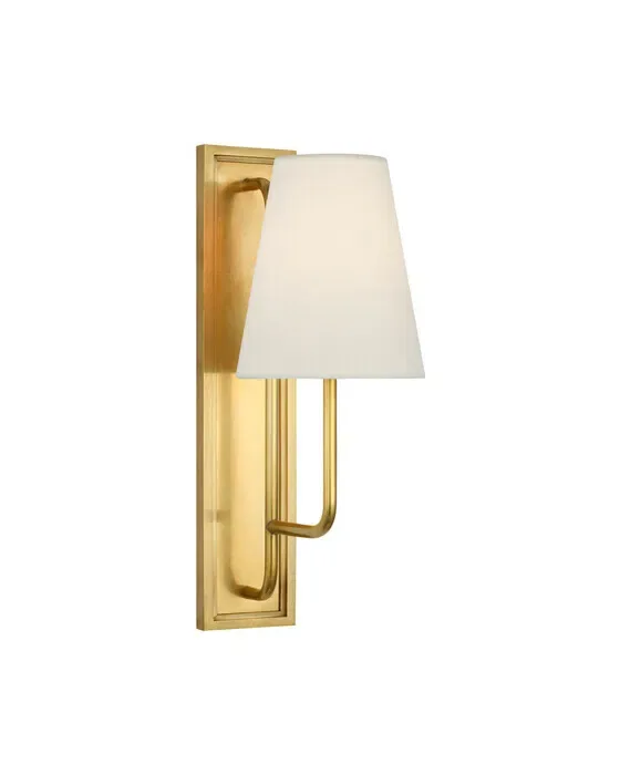 Rui Sconce Antique Brass/Linen Shade