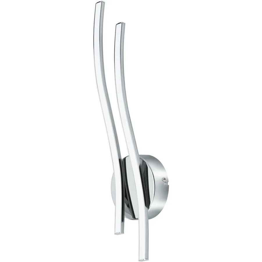 Eglo Wandlampe Valmora Weiss/Grau Aluminium/Kunststoff 12 cm 45 cm - Farbe: chrom/weiss - LED - Lichtfarbe: Warmweiss