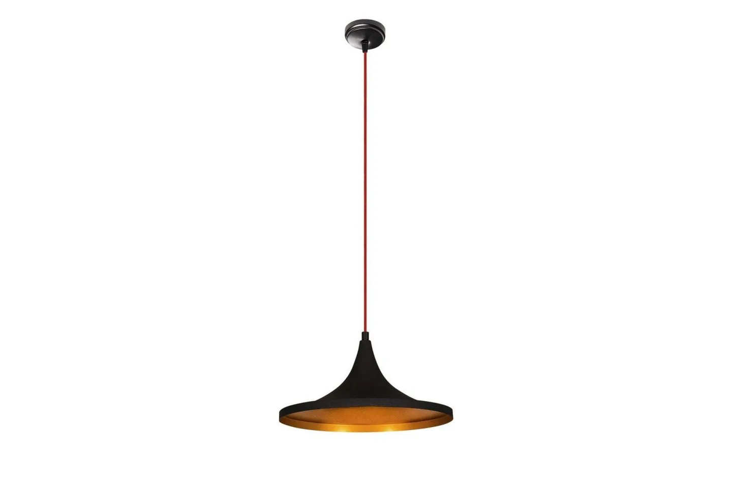 Taklampa Mangol Svart / Röd Diameter: 35 cm - Mörkröd/Svart